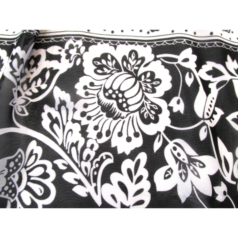 White House Black Market Midi Party Dress Women 12 Black White Floral Strapless - Picture 4 of 16